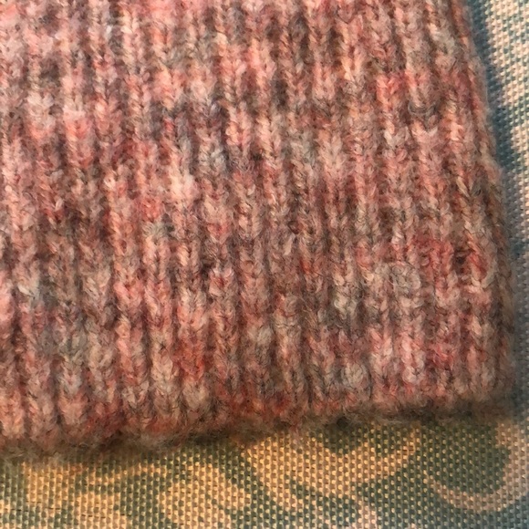 COPY - Off-shoulder, Cowlneck Pink/Heather Grey Sweater - Picture 10 of 13